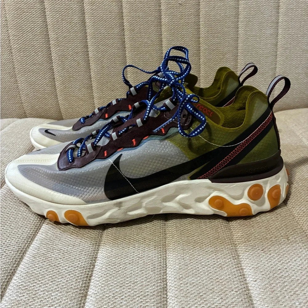 Nike Athletic Shoes - Olive, Blue, and Orange - Picture 4 of 9